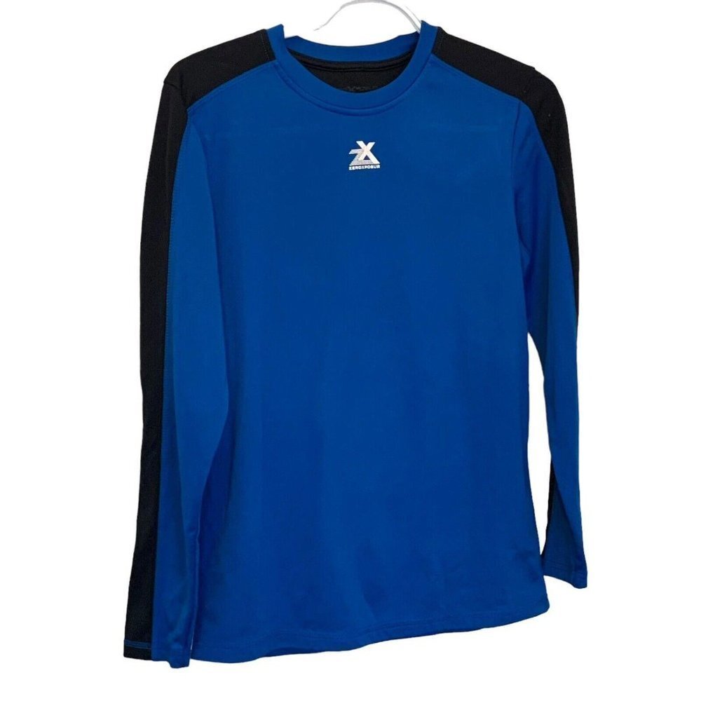 ZeroXposur ZX Dri Tech Boys Activewear LS T-Shirt Blue Crew Neck L 14-16​​​​​